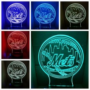 New York Mets round Light MADE IN THE USA Each Light glows in 16 colors controll